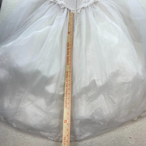 Vintage Jessica McClintock White Princess Beaded Halter Wedding Dress Size 6 - Picture 10 of 10